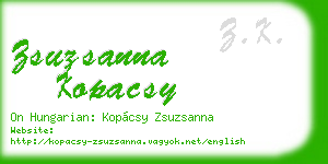 zsuzsanna kopacsy business card